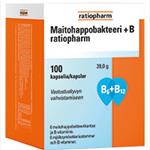 Maitohappobakteeri +B Ratiopharm Молочно-кислые бактерии + Витамин B, 100 капсул